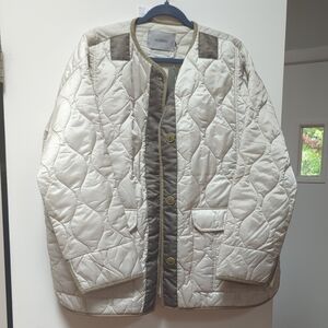 Hudson Liner Jacket in Cream and Khaki Green- Large- NWT ✨